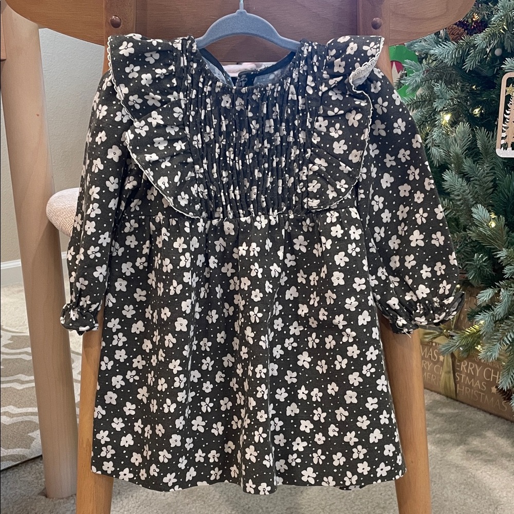 Zara Floral Ruffle Girls Dress 12-18 month